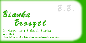 bianka brosztl business card